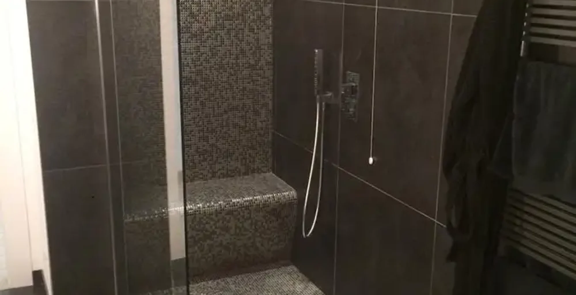 doccia walk in vetro trasparente