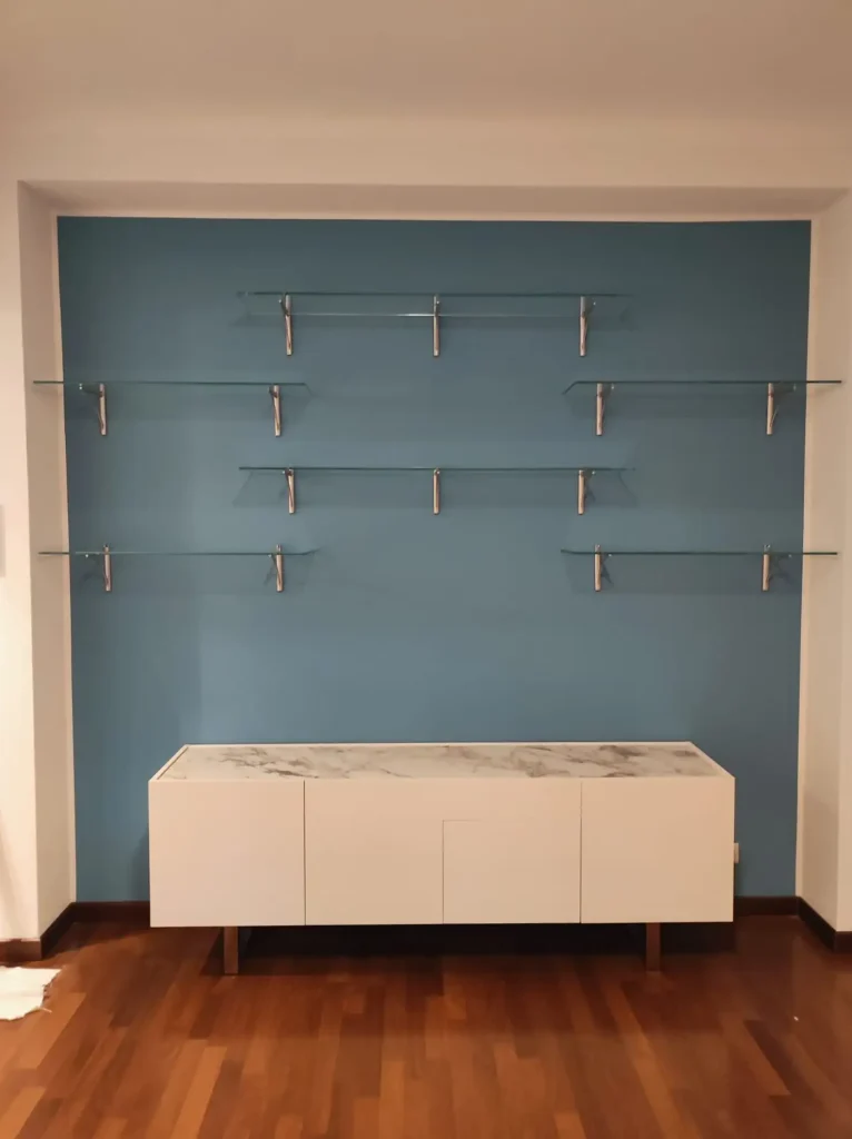 mensole vetro per nicchia