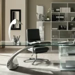 scrivania piano vetro