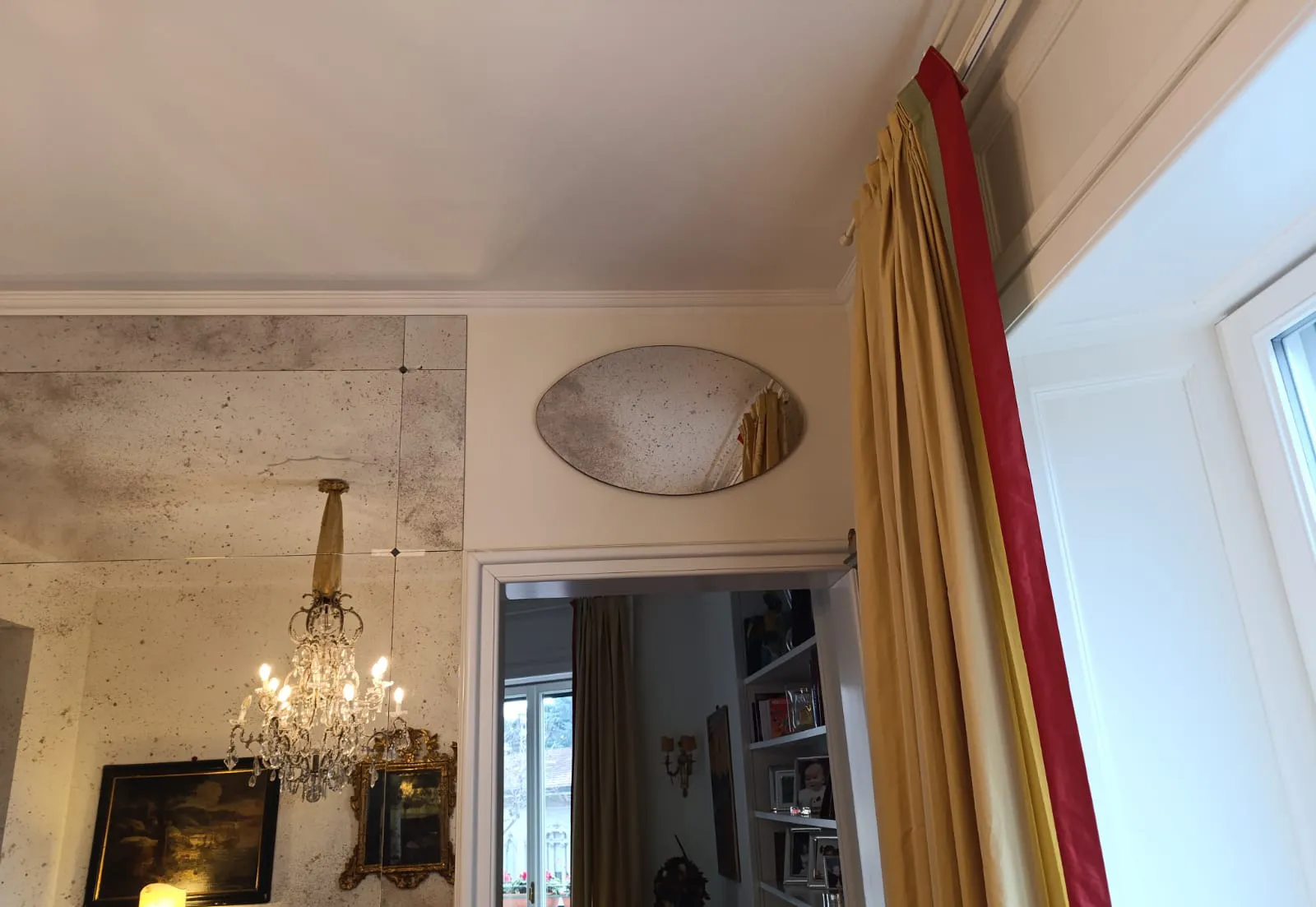 specchio anticato ovale milano