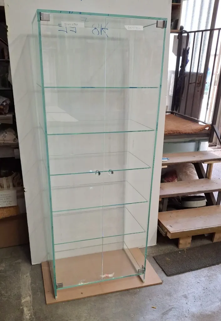 vetrinetta vetro su misura milano