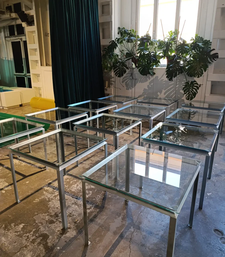tavolini in vetro su misura